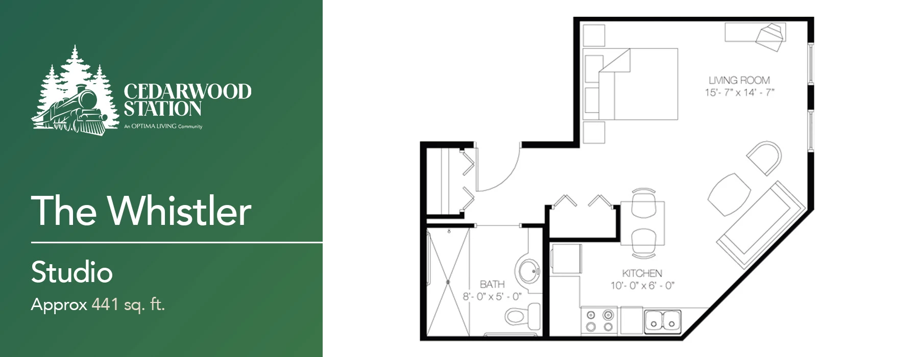 The Whistler Studio floor plan